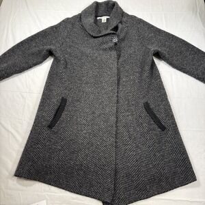 WOOL SWEATER JACKET Woman  1X  DUSTER Funnel Collar COTTAGECORE  MAX STUDIO